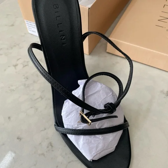 Billini Black Strappy Stilettos - Picture 4 of 6